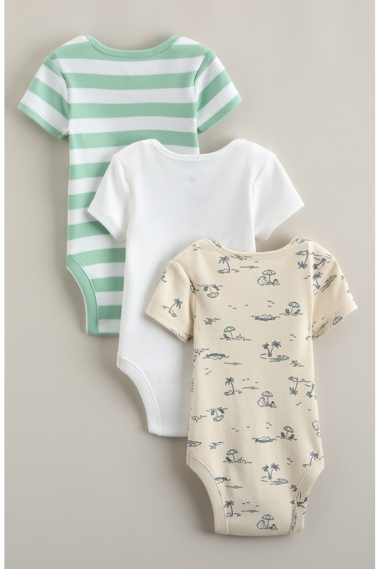 Grow With Me 3-Pack Assorted Bodysuits, Alternate, color, BEACH BEARS PACK