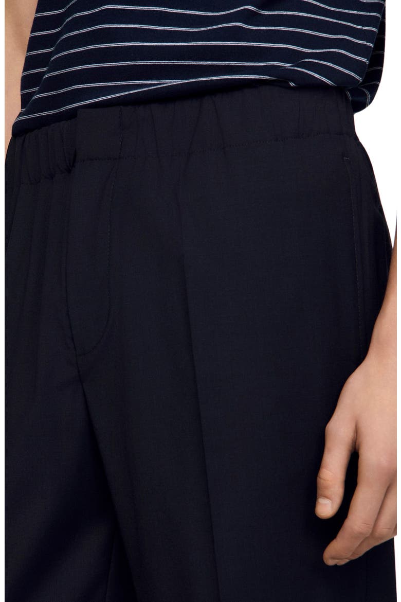 Wide-leg trousers, Alternate, color, Navy blue