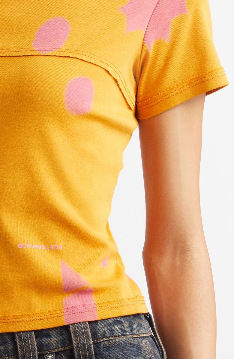 Eckhaus Latta Lapped Baby Tee, Alternate, color, Pop