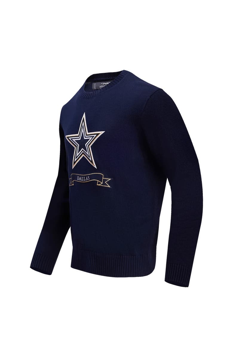 PRO STANDARD Men's Pro Standard Navy Dallas Cowboys Prep Knit Sweater, Alternate, color, 
