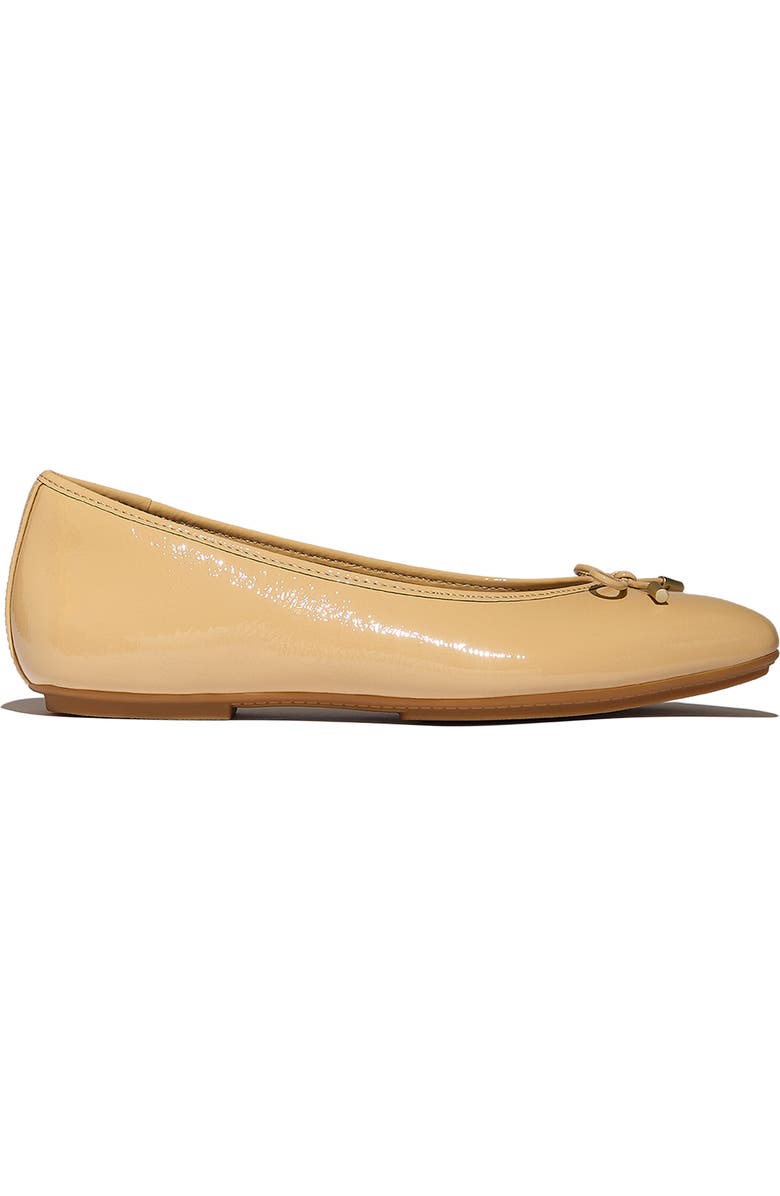 FitFlop Delicato Bow Pat Lea Ballet, Alternate, color, Cappuccino