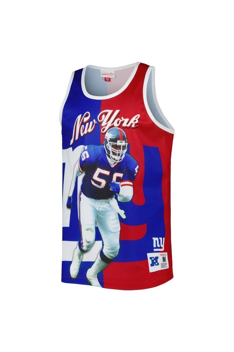 Men's Mitchell & Ness Lawrence Taylor Royal/Red New York Giants Retired Player Graphic Tank Top, Alternate, color, Royal
