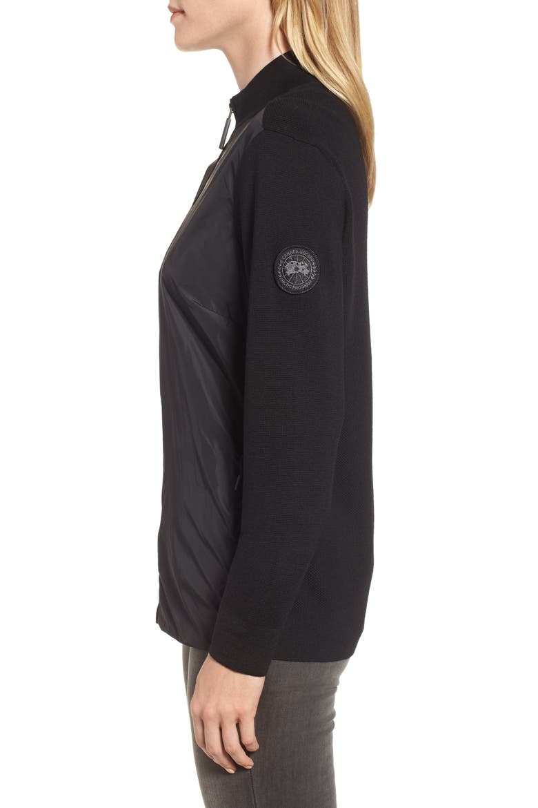 Windbridge Zip Front Sweater Jacket, Alternate, color, BLACK