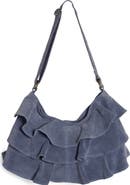 Free People Rae Ruffle Suede Shoulder Bag