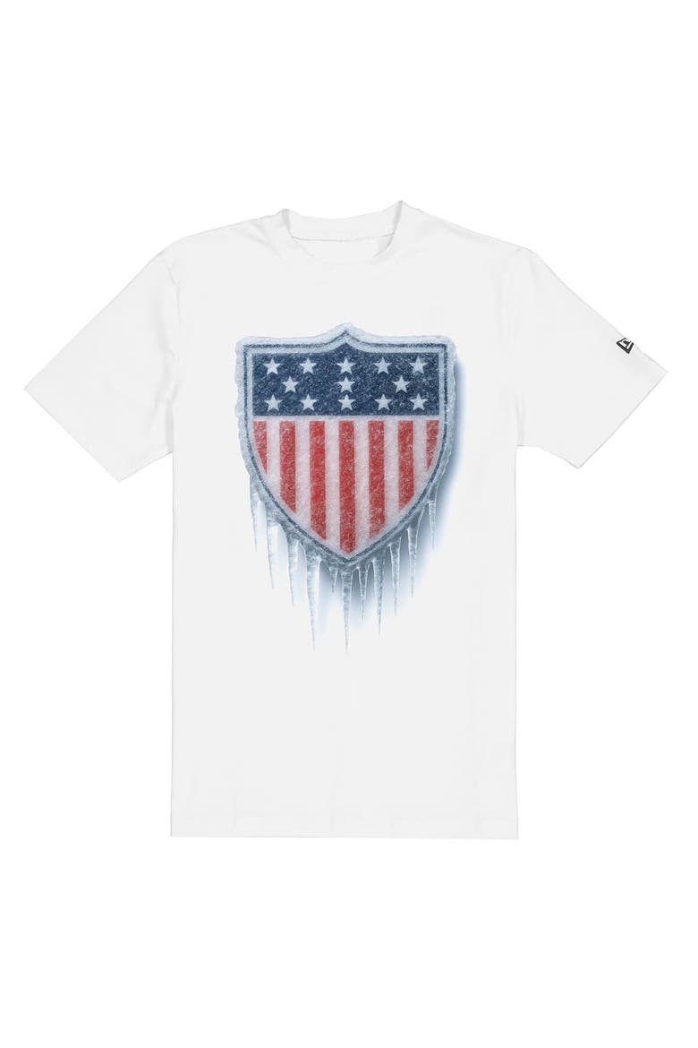 Men's New Era  White Team USA Ice Cold T-Shirt, Alternate, color, White
