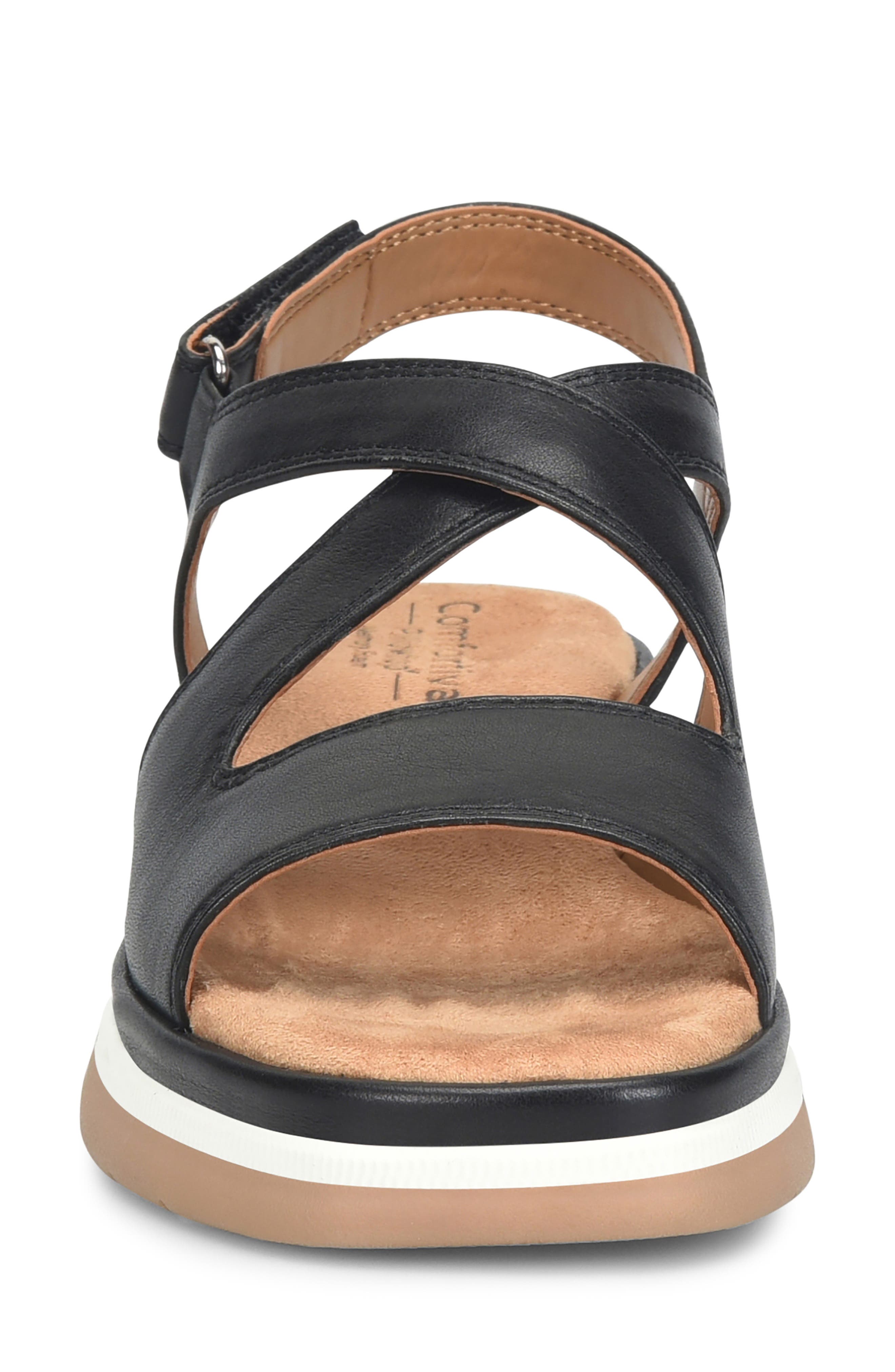 Comfortiva Amethyst Slingback Platform Wedge Sandal, Alternate, color, Black