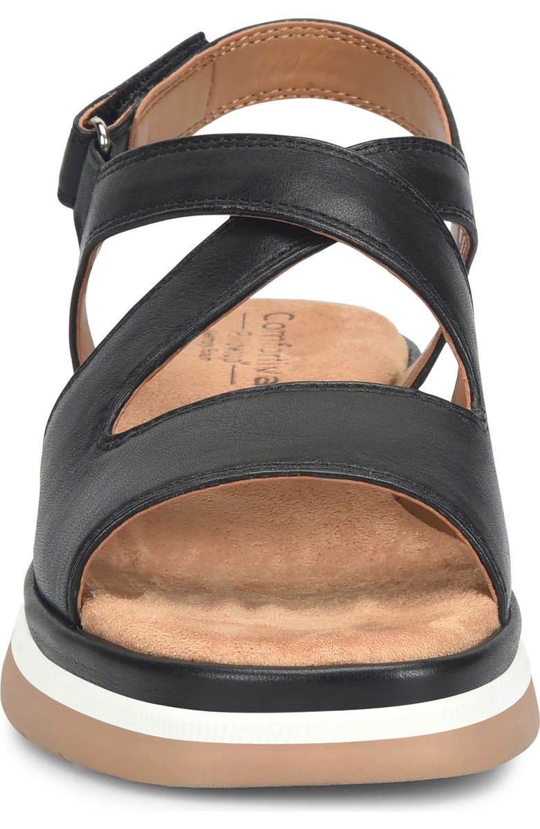 Comfortiva Amethyst Slingback Platform Wedge Sandal, Alternate, color, Black