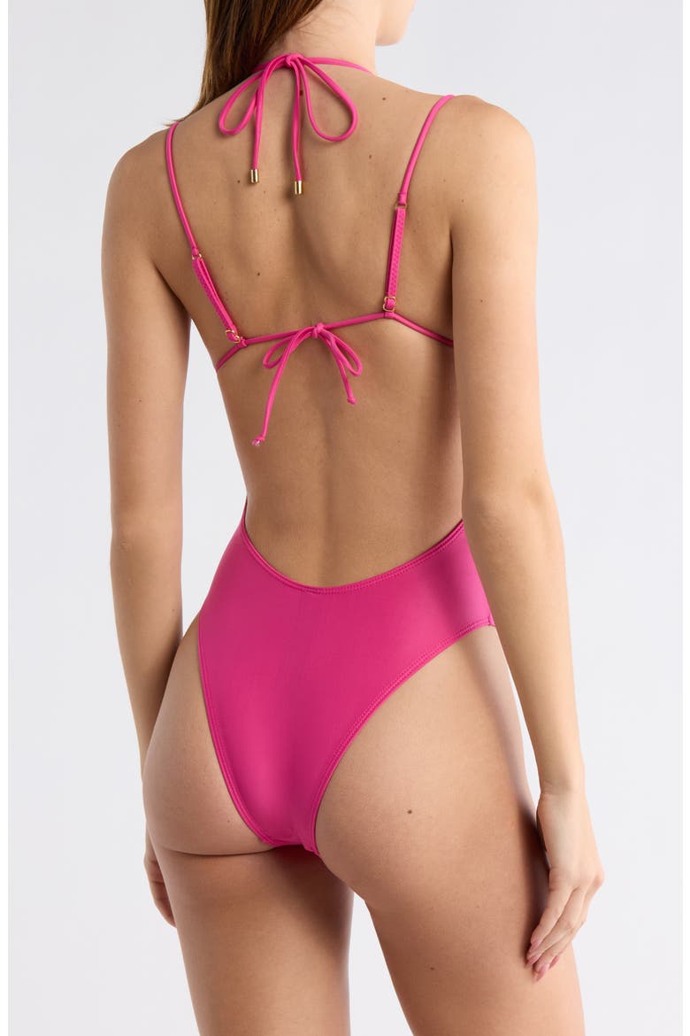Mag One-Piece Swimsuit, Alternate, color, PINK