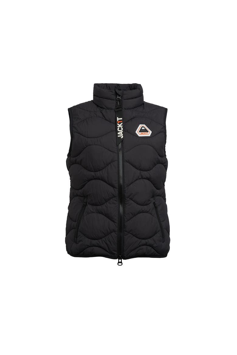 Orb1T High Neck Gilet, Alternate, color, BLACK
