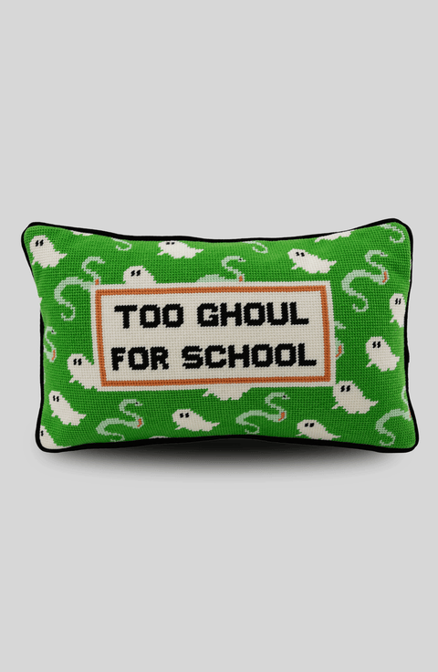 Too Ghoul Needlepoint Pillow