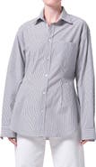 AGOLDE Cinch Stripe Button-Up Shirt