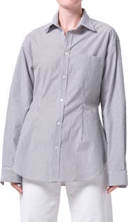 AGOLDE Cinch Stripe Button-Up Shirt