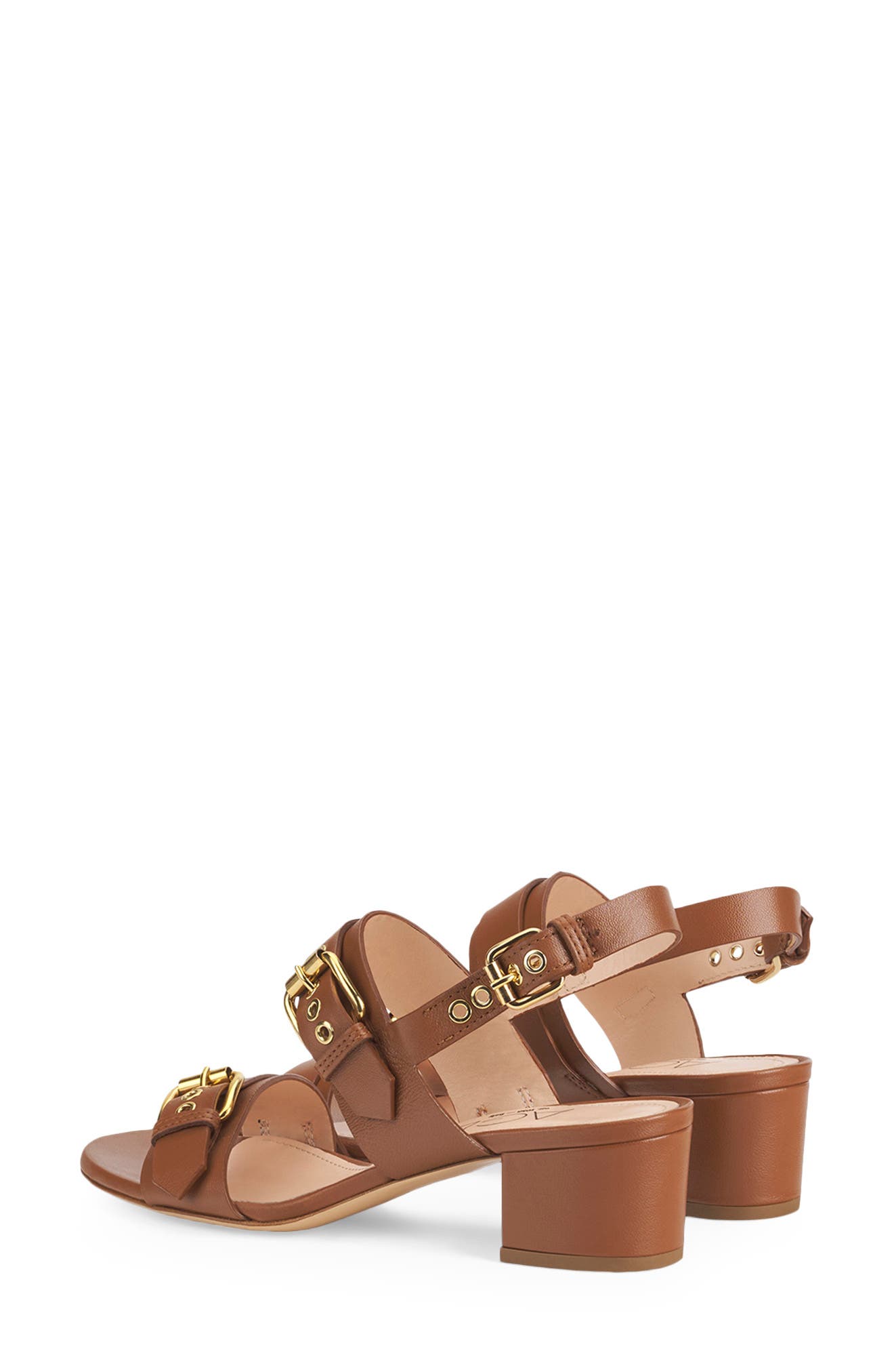 Lala Straps Sandal with Buckles, Alternate, color, BRANDY