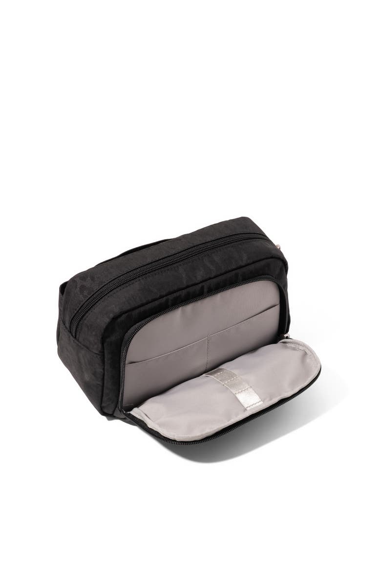 BAGGALLINI Pocket Cosmetic Bag with Brush Organization, Alternate, color, Black Cheetah Emboss