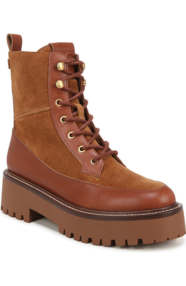 Sam Edelman Elliot Lug Sole Bootie, Main, color, Frontier Brown/ Rich Cognac