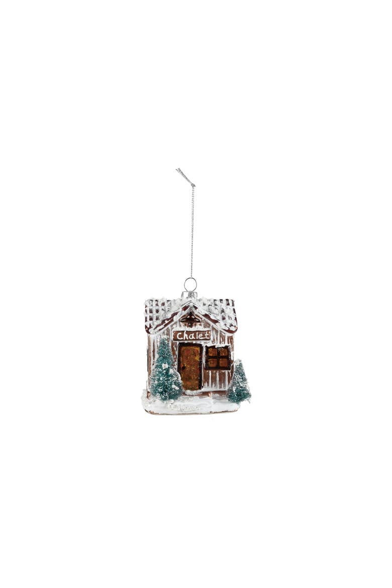 Handblown Glass House Ornament with LED, Main, color, Multicolor