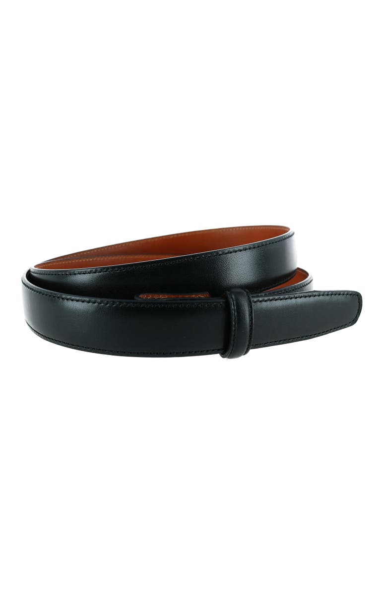 Trafalgar Cortina Leather 25mm Compression Belt Strap, Main, color, Black