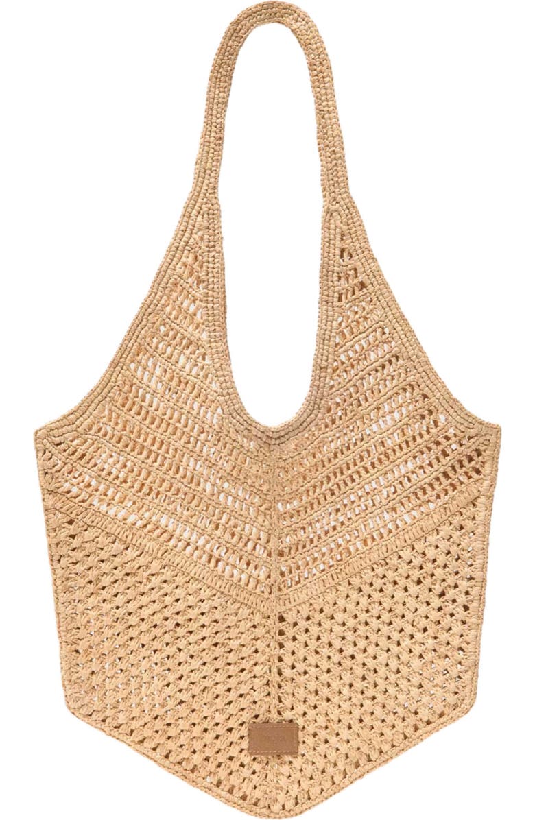 maje Natural raffia bag, Main, color, Beige