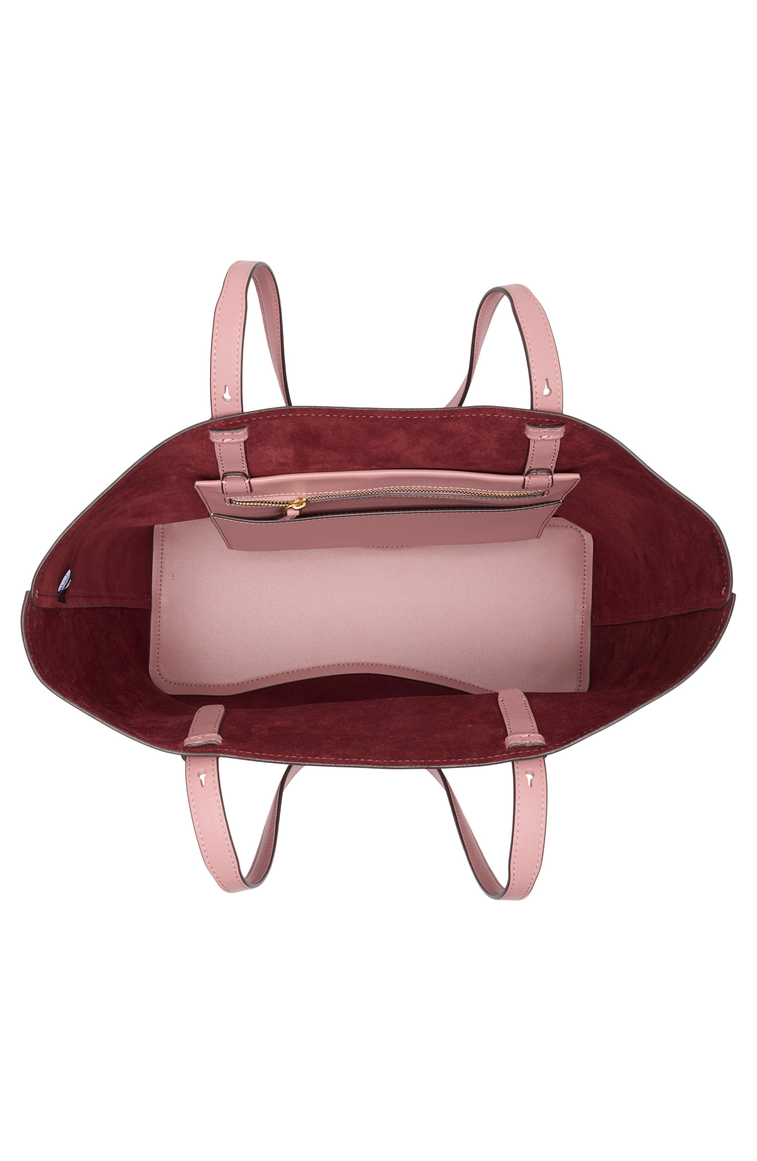 do it all fine grain leather tote, Alternate, color, DUSK ROSE