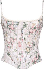 HOUSE OF CB Cadie Stretch Cotton Corset Top