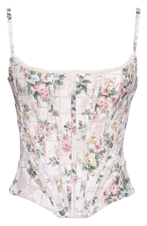 House Of Cb Cadie Stretch Cotton Corset Top