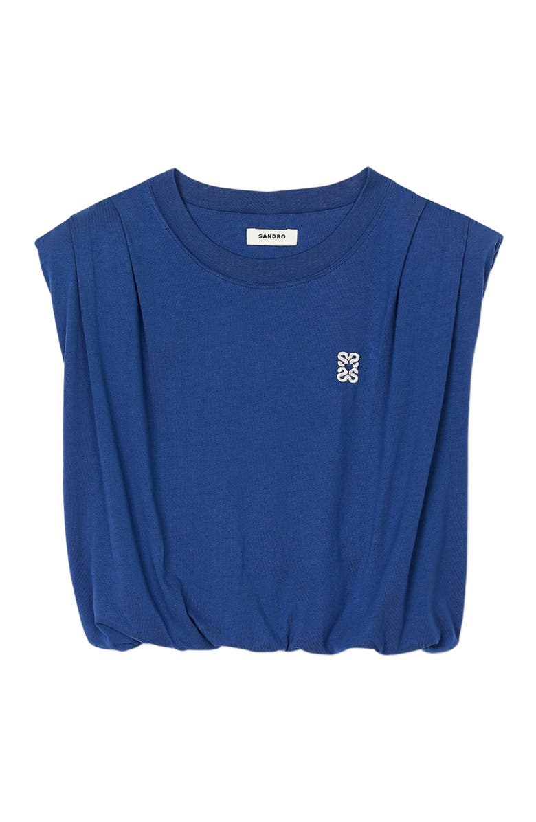 SANDRO Short draped T-shirt, Alternate, color,