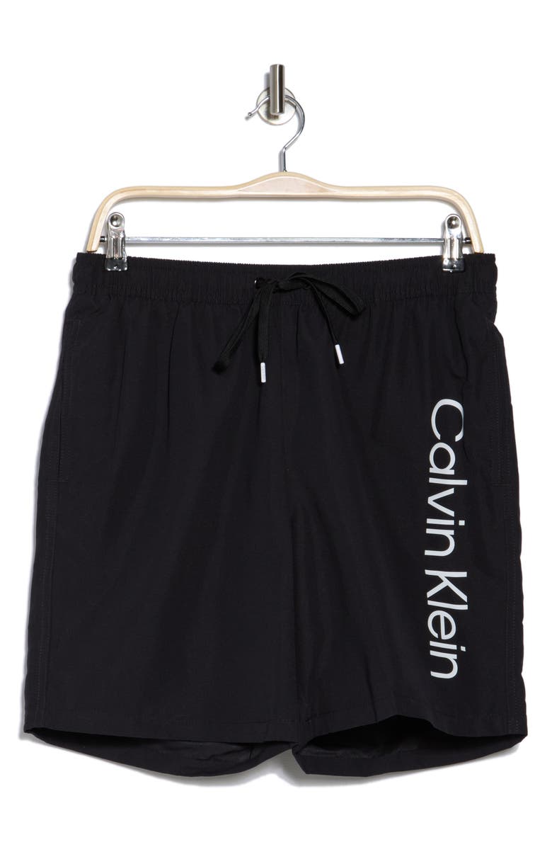 Calvin Klein 7" Core Volley Shorts, Alternate, color, Black