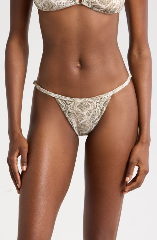 Good American Perfect Fit Bikini Bottoms in Snake Print at Nordstrom, Size Xx-Large