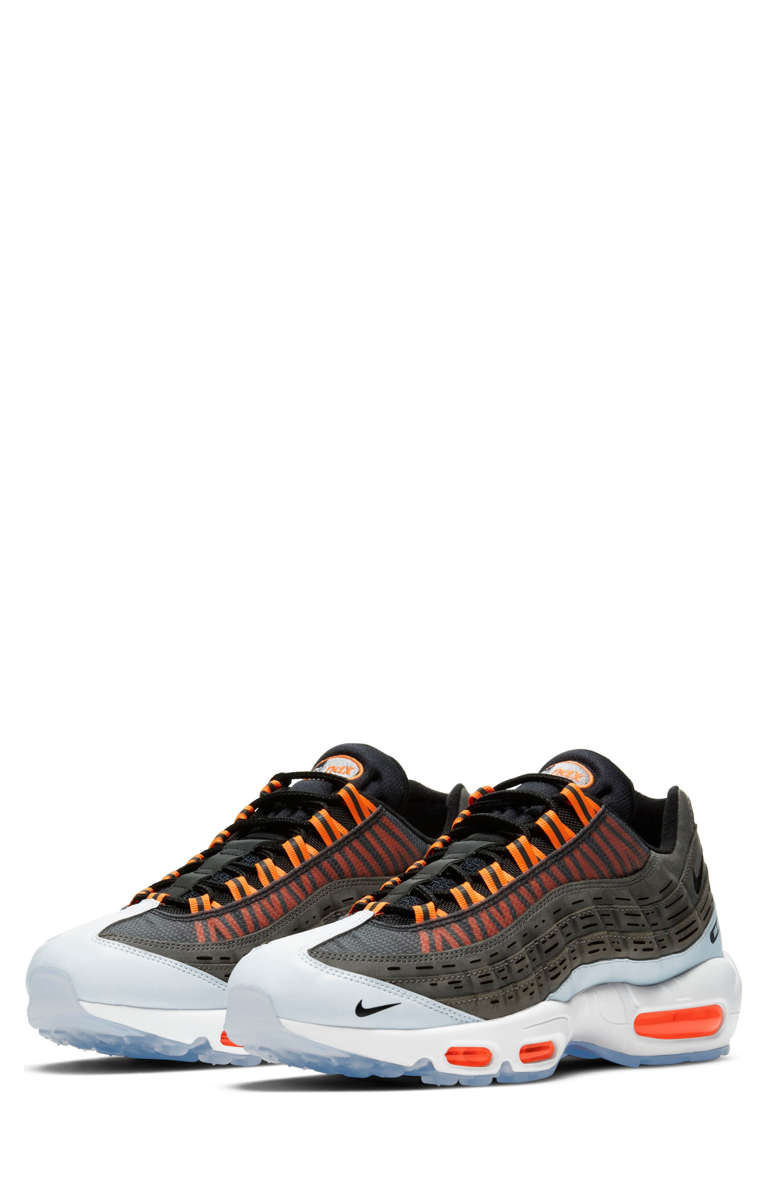 x Kim Jones Total Orange Air Max 95 Sneaker, Main, color, BLACK/ TOTAL ORANGE/ DARK GREY