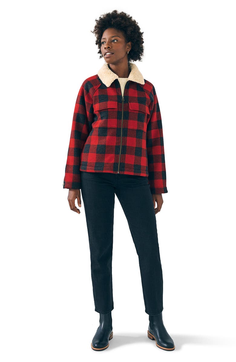 Faherty Legend<sup>™</sup> High Pile Fleece Collar Crop Jacket, Alternate, color, 