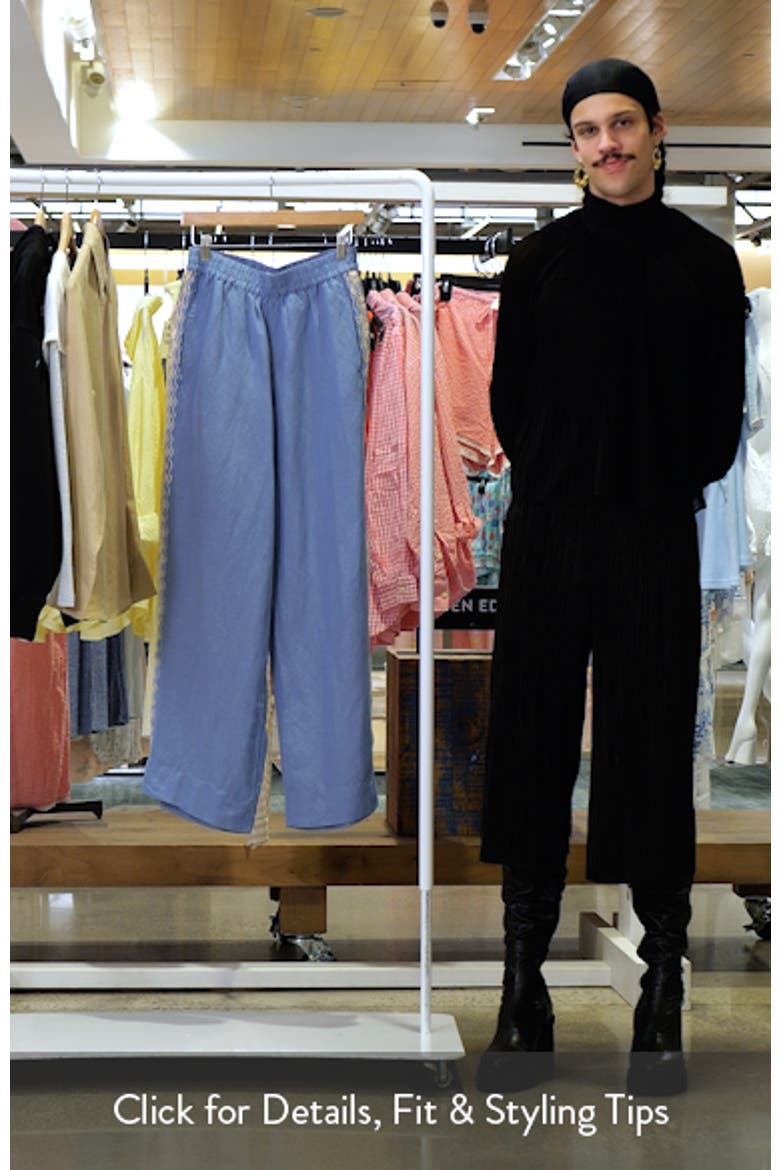 Sur Wide Leg Linen Blend Cover-Up Pants video