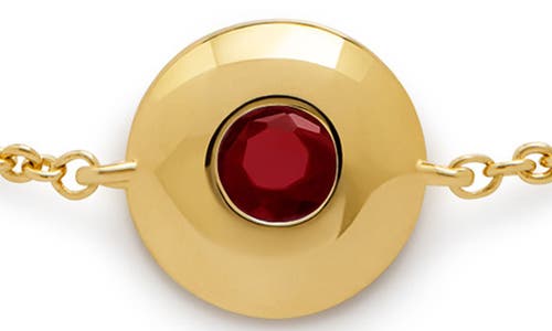 Monica Vinader Bezel Birthstone Station Bracelet In Gold