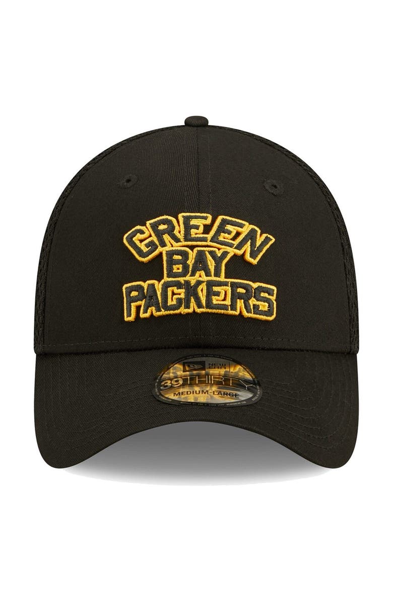 New Era Men's New Era Black Green Bay Packers Team Neo 39THIRTY Flex Hat, Alternate, color, 