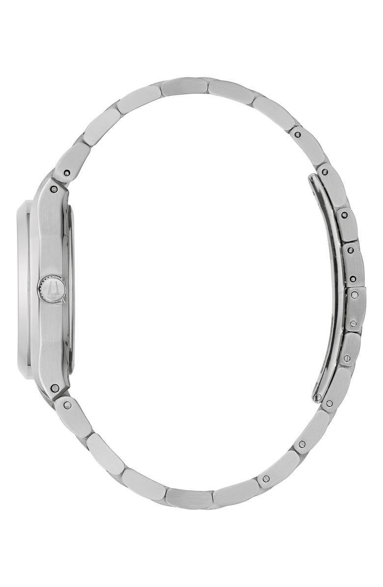 BULOVA Three-Hand Quartz Stainless Steel Bracelet Watch, 34mm, Alternate, color, Silver