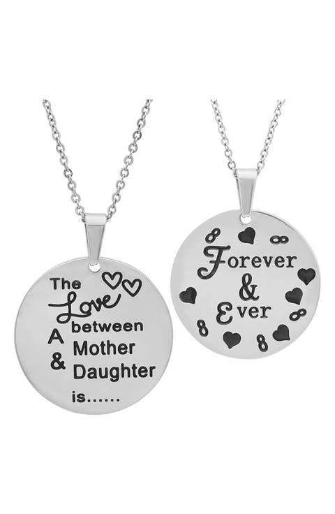 Mother & Daughter Pendant Necklace Set