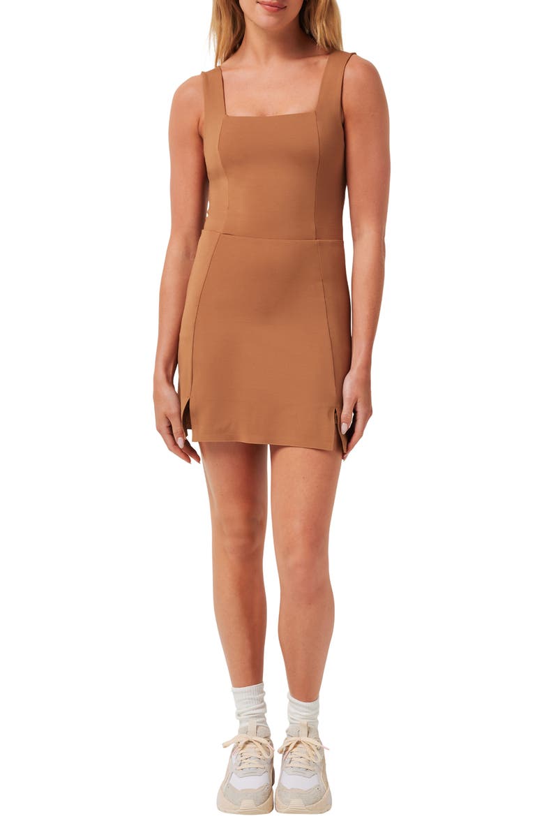 TravisMathew Move Tank Minidress, Main, color, Heather Chestnut