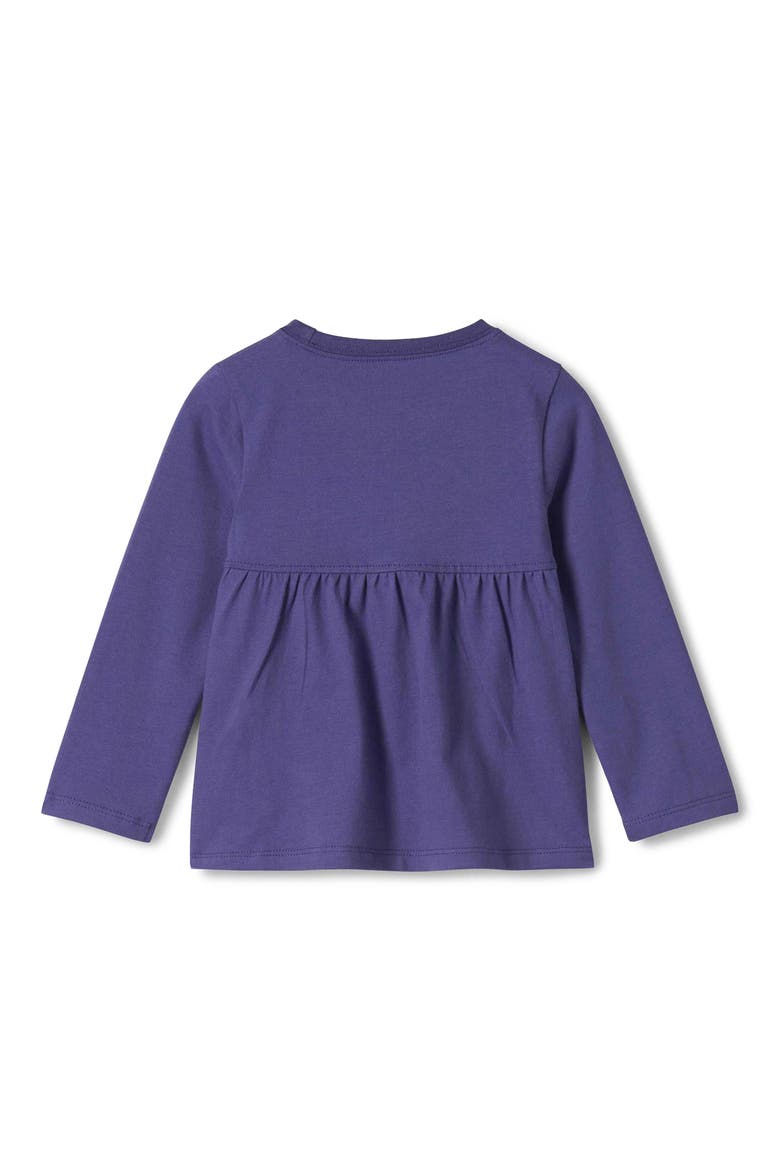 Kids' Skipper Blue Cherries Long Sleeve Cotton T-Shirt, Alternate, color, SKIPPER BLUE