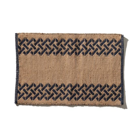 Tile Patterned Jute Mat