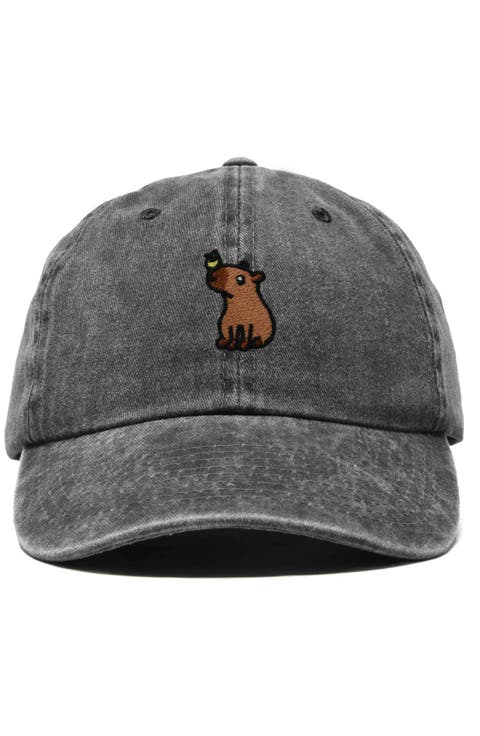 Capybara Embroidered Everyday Hat