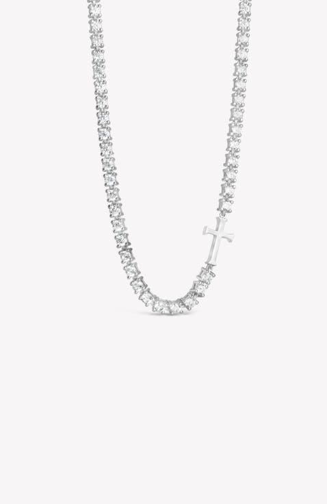 Luminous Cross Tennis Necklace