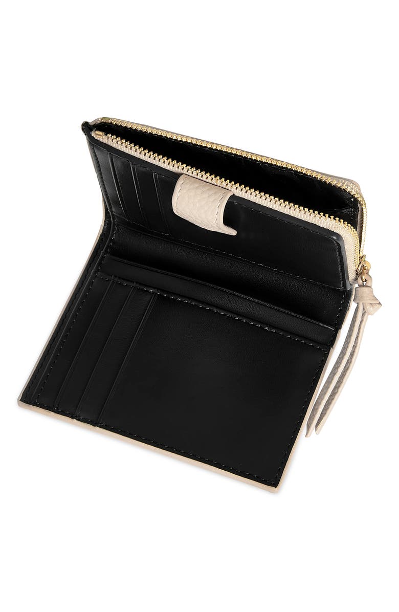 Rebecca Minkoff Slim Megan Leather Bifold Wallet, Alternate, color, Stone