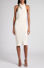 TOM FORD Halter Silk Sable Cocktail Dress