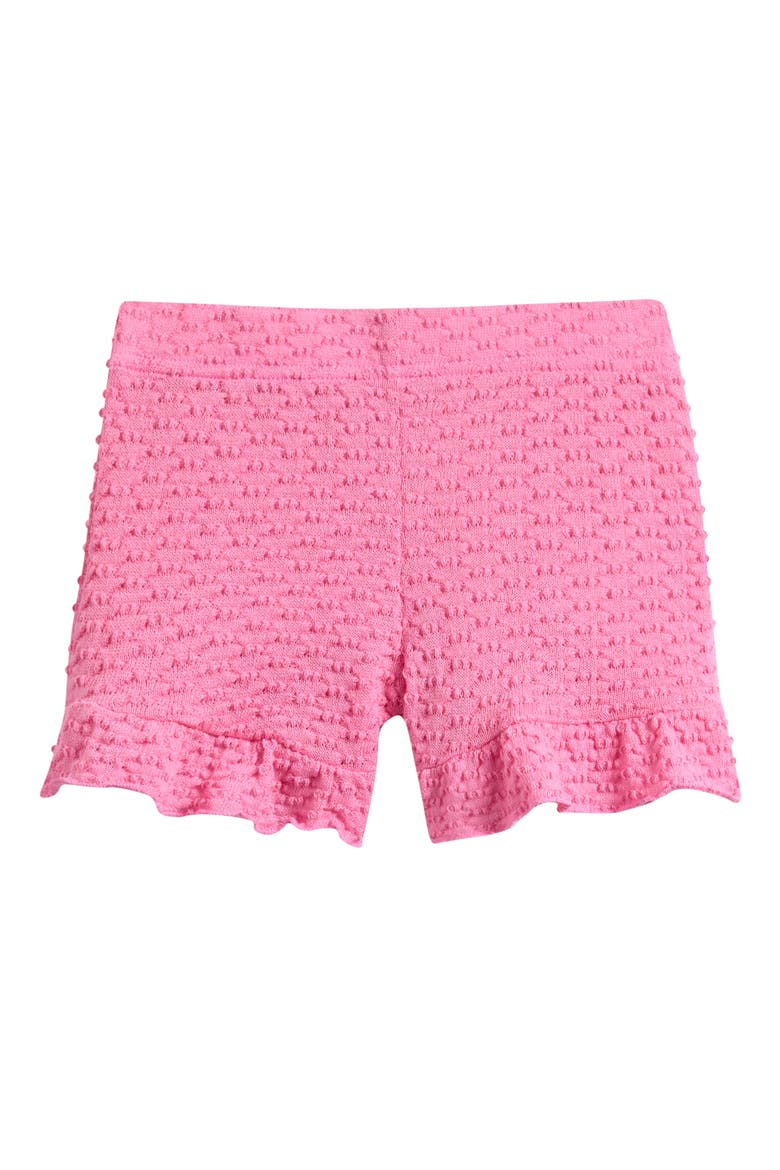 Kids' Textured Ruffle Shorts, Main, color, PINK
