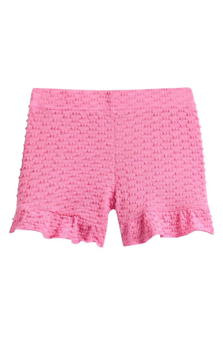 MILES THE LABEL Kids' Textured Ruffle Shorts, Main, color, Pink