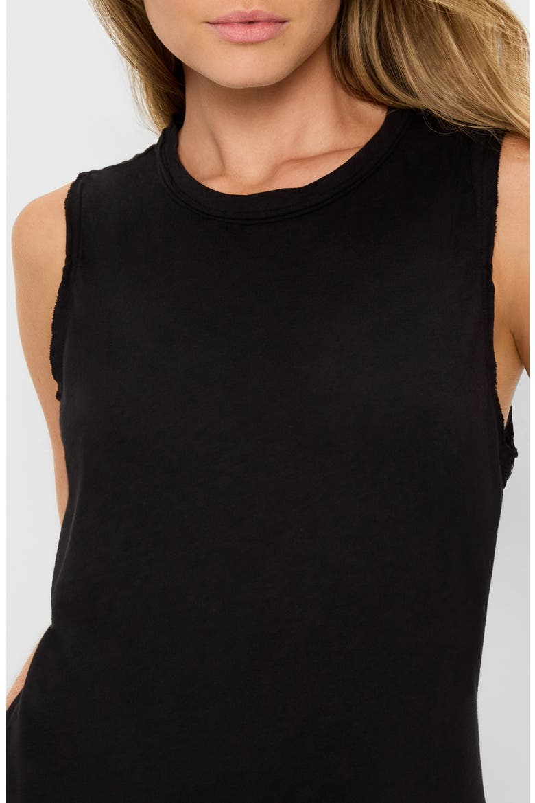 June Supima Cotton® Slub Jersey Tank, Alternate, color, BLACK