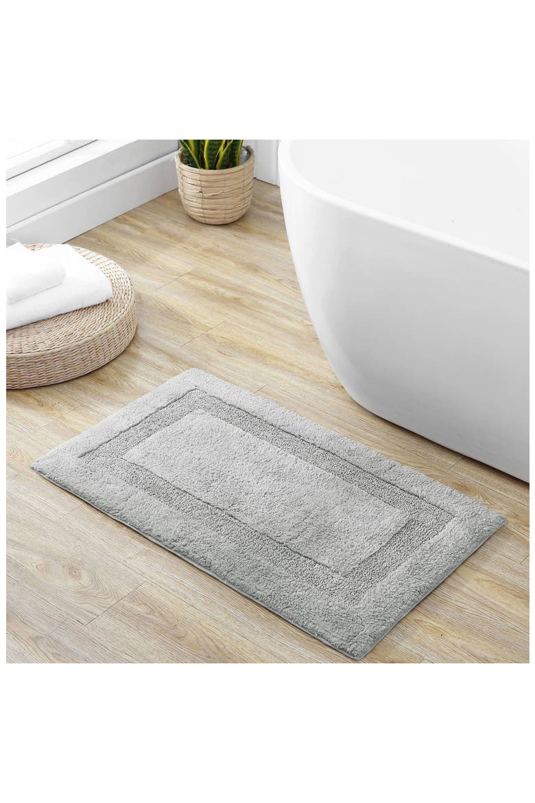 Long Branch Light Pastel Blue Bath Mat, Alternate, color, MEDIUM GREY