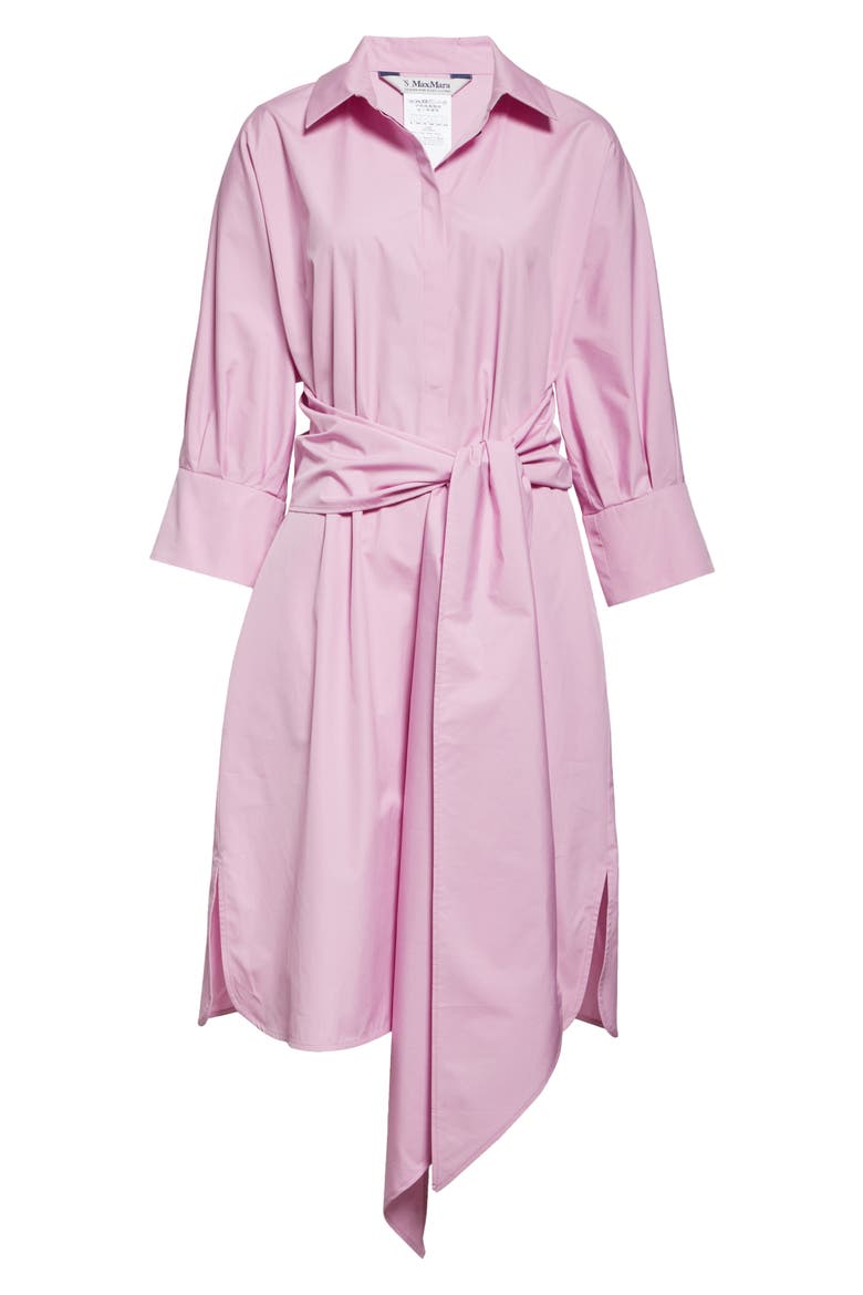 Tabata Belted Cotton Shirtdress, Alternate, color, HYDRANGEA PINK