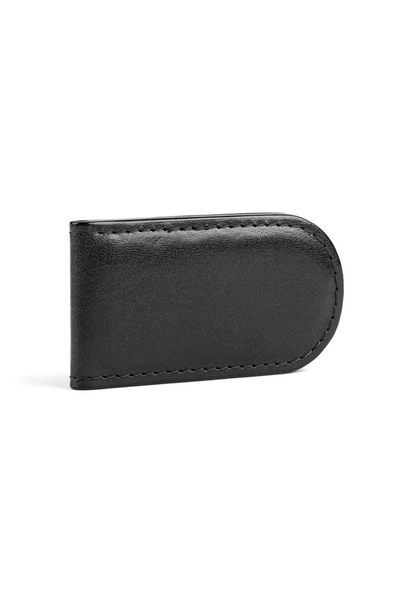 Leather Money Clip, Alternate, color, BLACK