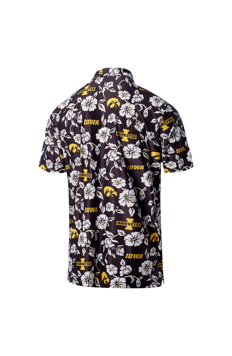 Reyn Spooner Men's Reyn Spooner Black Iowa Hawkeyes Performance Polo, Alternate, color,