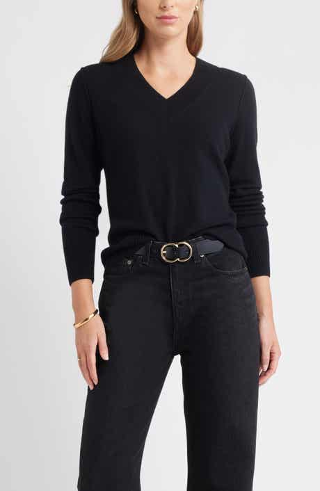 Caslon® V-Neck Wool & Cashmere Sweater